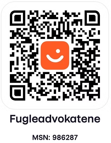 Vipps QR code for Fugleadvokatene, merchant number 986287